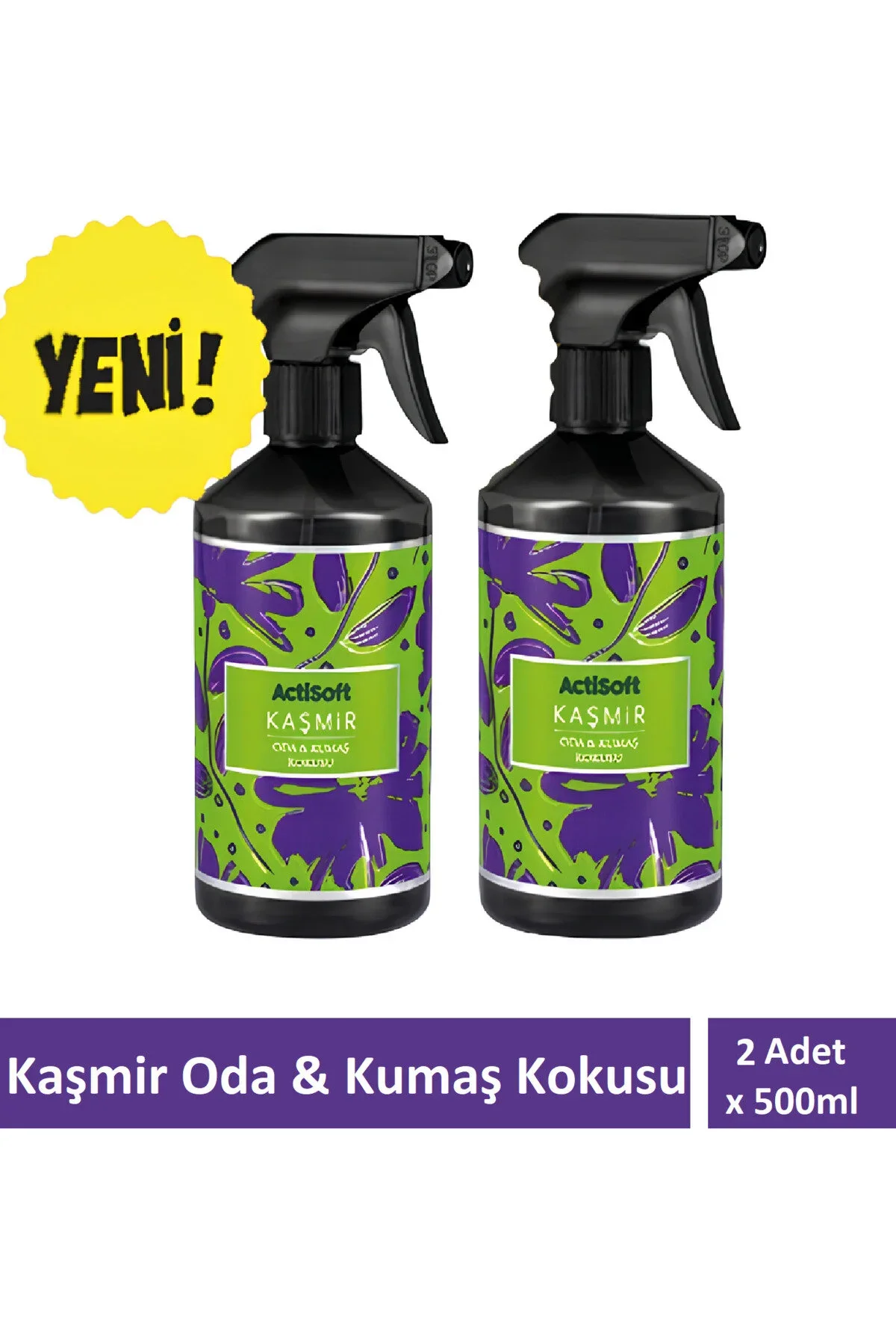 actisoft Oda Ve Kumaş Kokusu Kaşmir 2 adet x 500 ml