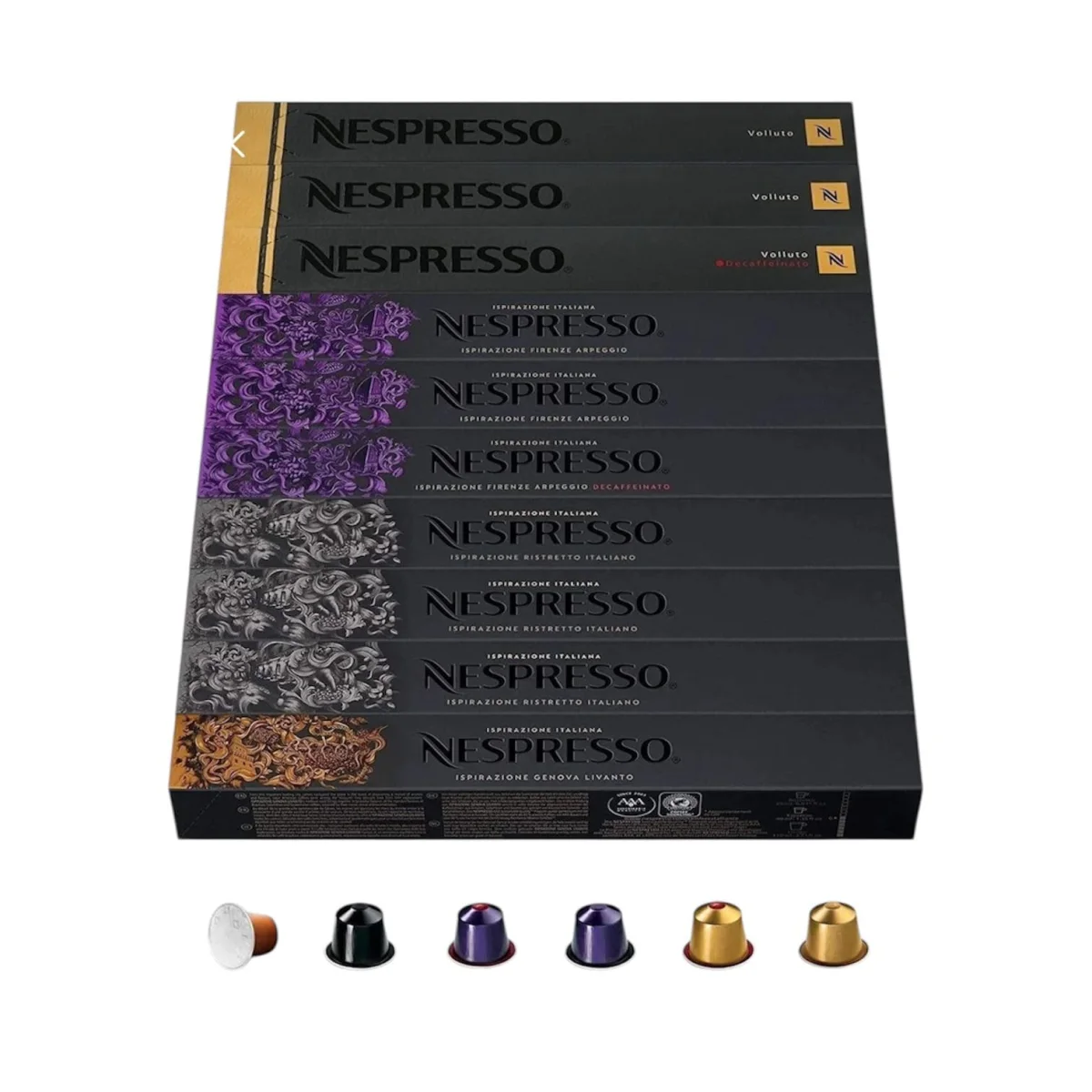 Nespresso Kapsül Kahve Kafeinsiz ile Dengeli Koleksiyonu 10 Kutu (100 Kapsül)