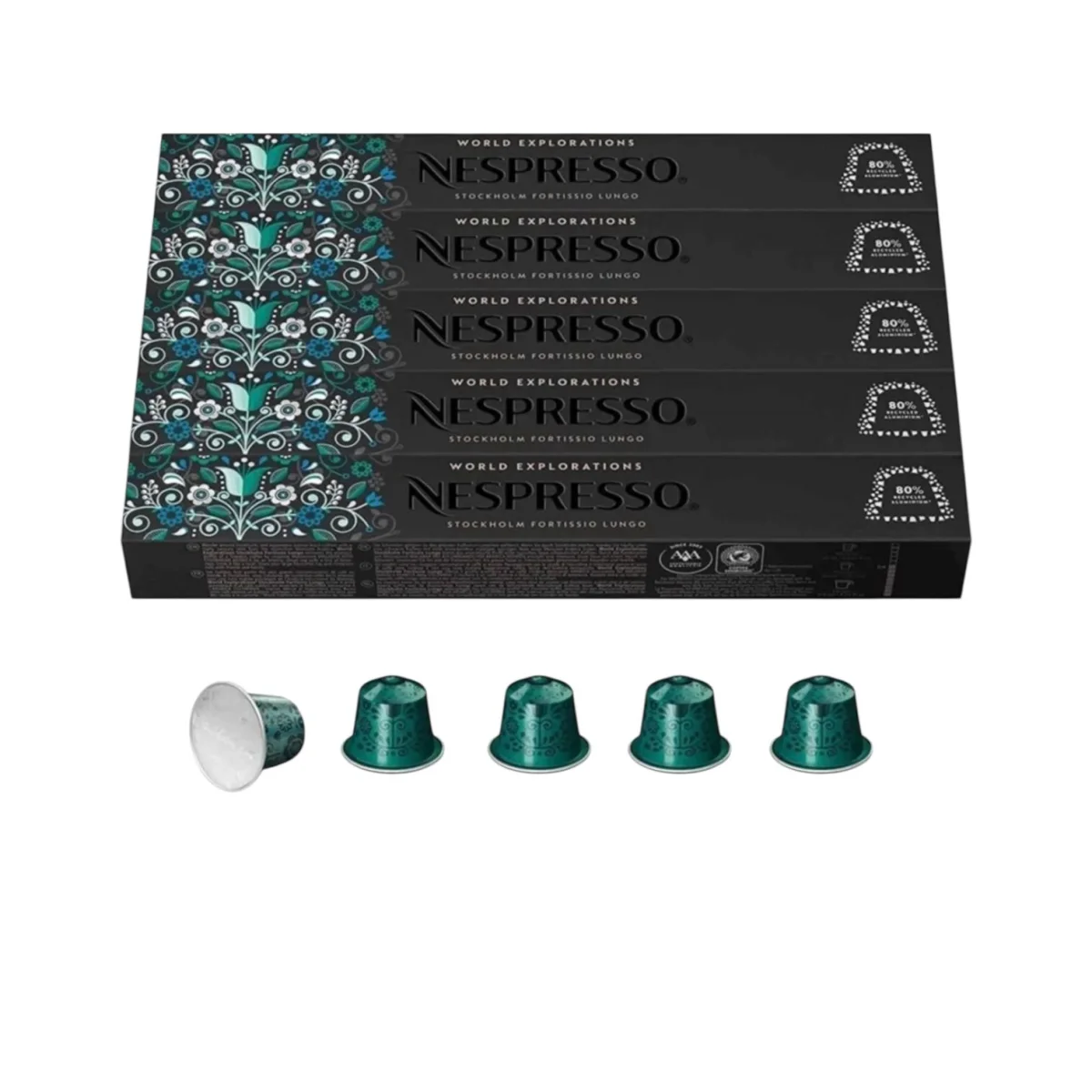Nespresso Stockholm Fortissio Lungo 5 Kutu (50 Kapsül)