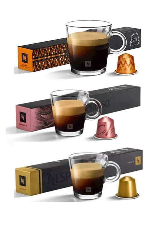Nespresso Türkiye Favorileri Vienna Linizio Lungo, Colombia, Volluto 10’lu 3 Kutu