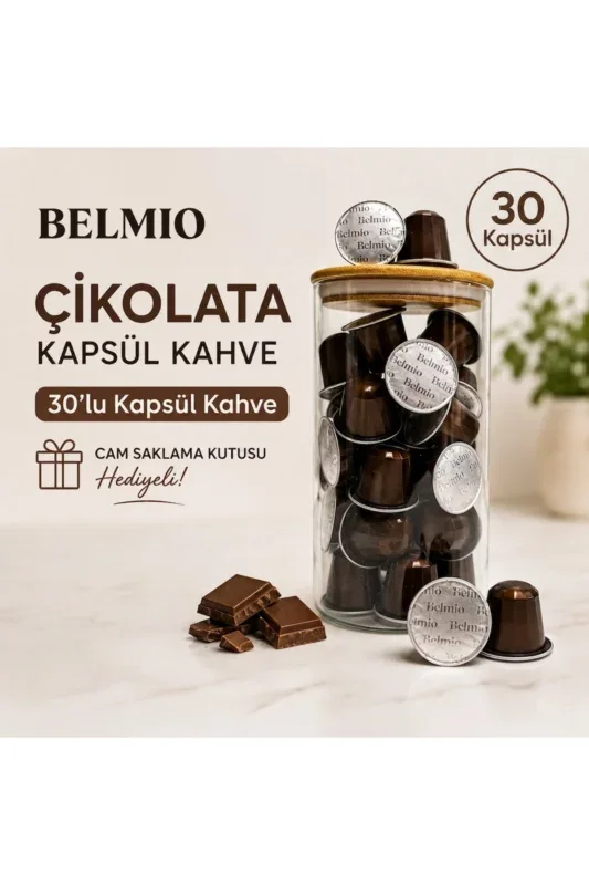 Nespresso Uyumlu Belmio Kapsül Kahve Çikolata 3×10’lu Hediyeli