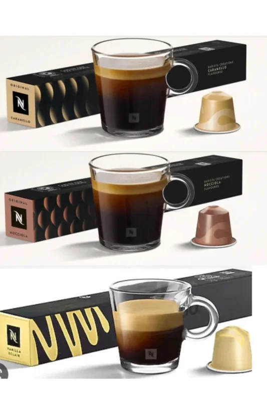 Nespresso Nuts Tatlar Serisi  Vanilla – Caramello – Nocciola 30 Kapsül