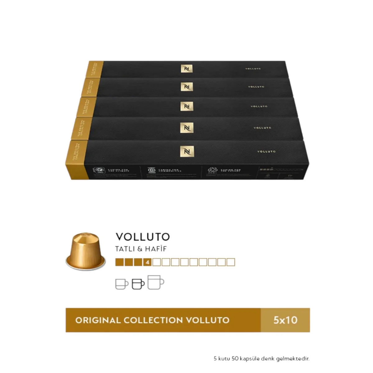 Nespresso Volluto Kahve Seçkisi 50 Kapsül