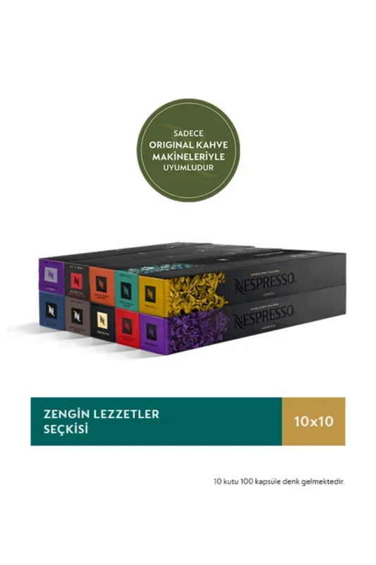 Nespresso Zengin Lezzetler Kahve Seçisi – 100 Kapsül