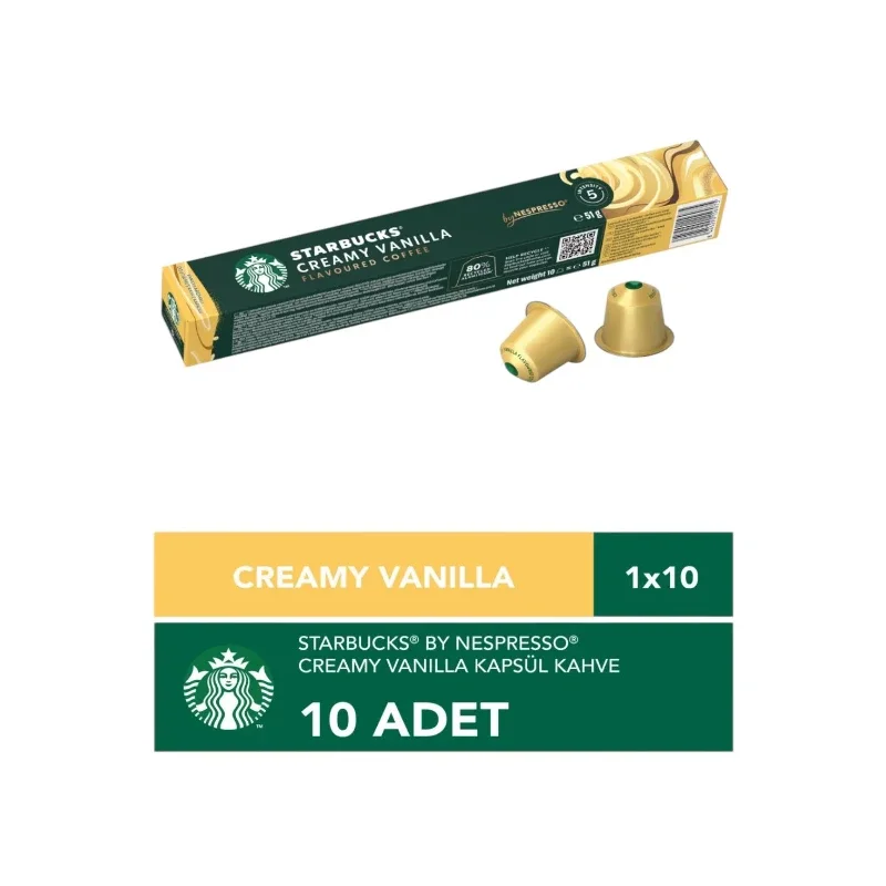 Starbucks By Nespresso Uyumlu Creamy Vanilla Kapsül Kahve 10 Adet