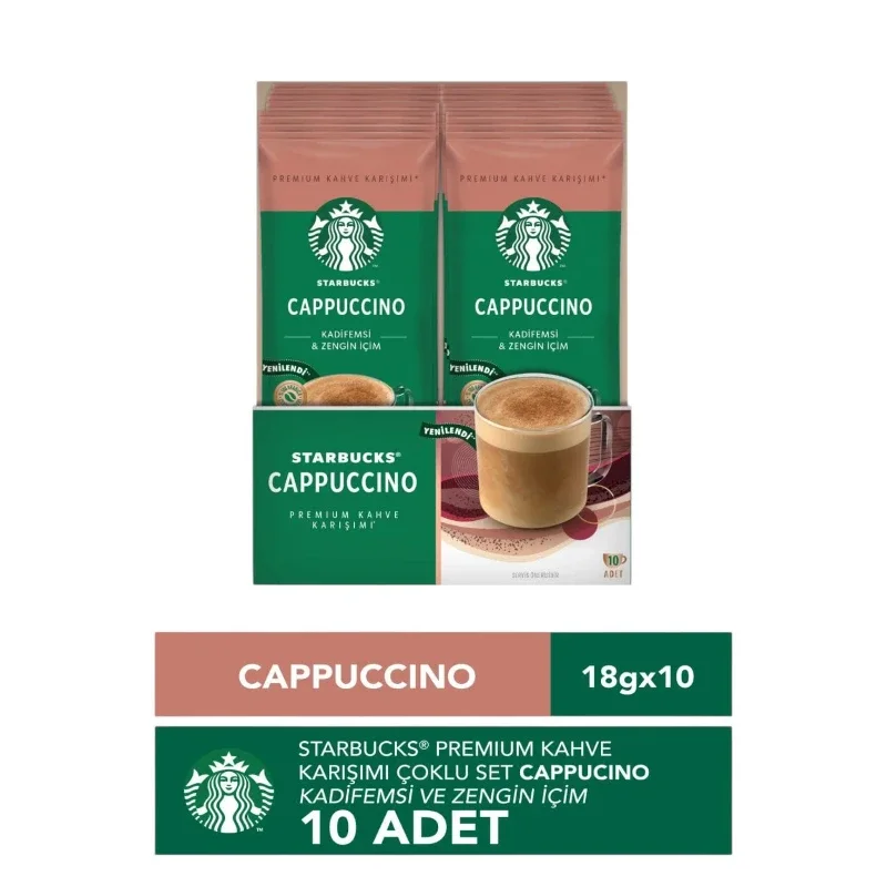 Starbucks Cappuccino 10’Lu Premium Kahve Karışımı 18 Gr X 10