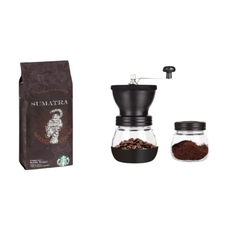 Starbucks Sumatra Çekirdek Kahve 250gr ve Manuel Kahve Değirmeni Seti
