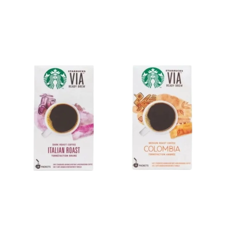 Starbucks VIA Ready Brew Instant Coffee 2li Karışık Paket (Colombia – Italian Roast)