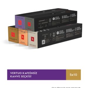 Vertuo Kafeinsiz Kahve Seçkisi - 50 Kapsül nespresso, kapsül kahve, vertuo,