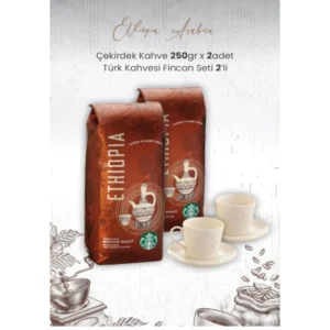 Starbucks Ethiopia Çekirdek Kahve ve Türk Kahvesi Fincan Seti (2'Li) – 2X250Gr