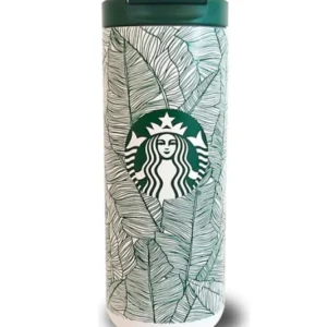 Starbucks Paslanmaz Çelik Yaprak Desenli Termos