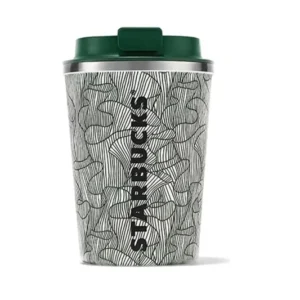 Starbucks Yeşil Beyaz Desenli Çelik Termos